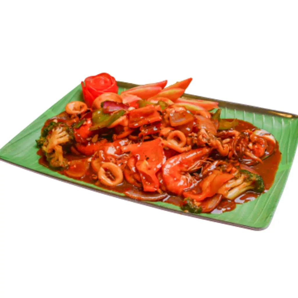 Mix Seafood with Chili Sauce